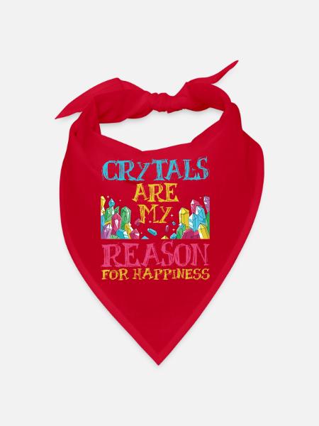 Crystal Healing Crystals and Stones - Bandana - red - Front
