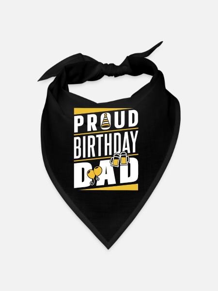Proud Birthday Dad Birthday Daddy Daddy - Bandana - red - Front