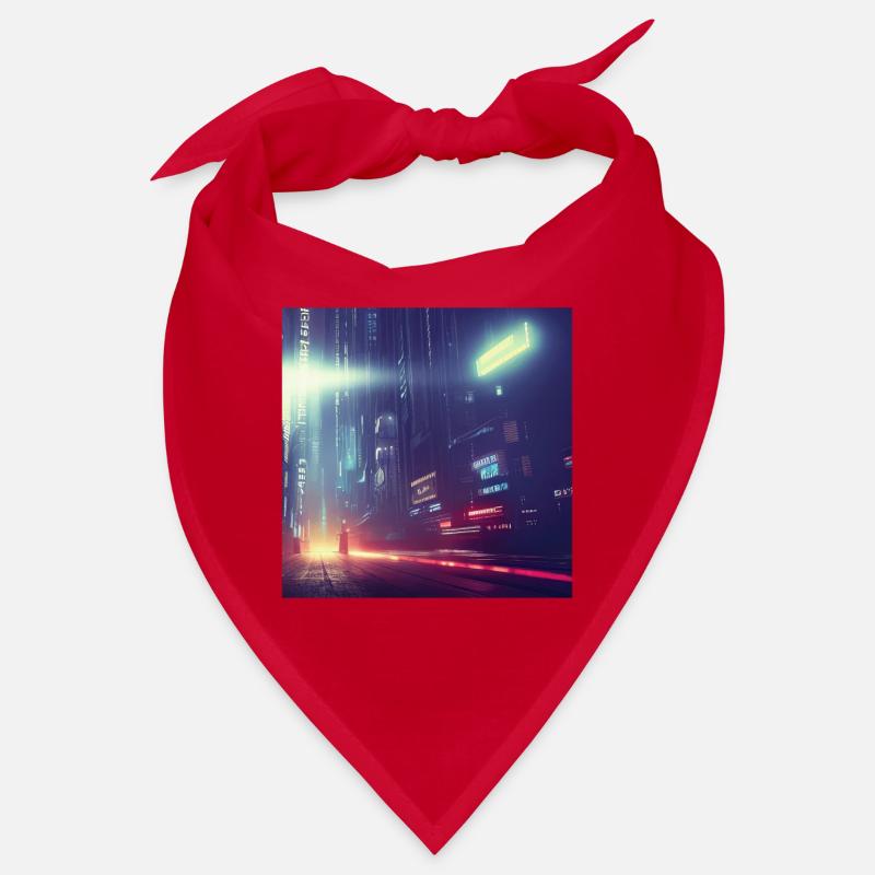 Retrowave Synthwave 80s Future city Design Bandana