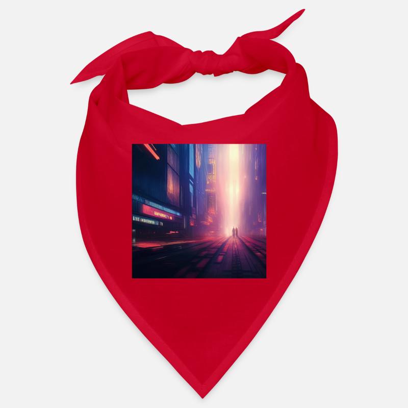 Retrowave Synthwave 80s Future city Design Bandana