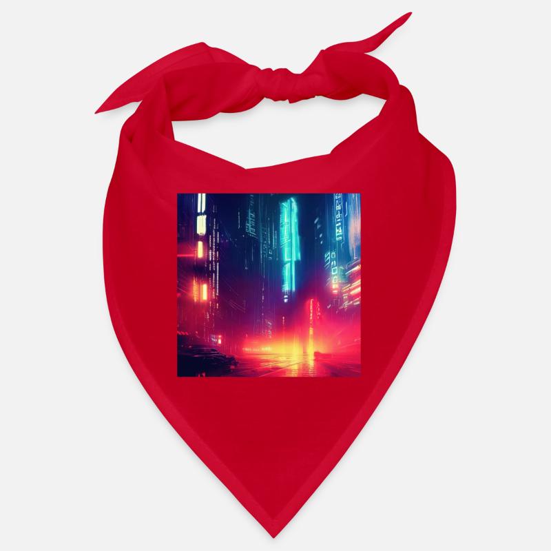 Retrowave Synthwave 80s Future city Design Bandana