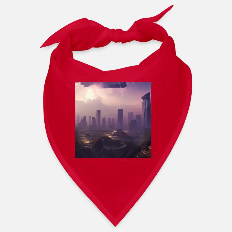 Retrowave Synthwave 80s Future city Design Bandana