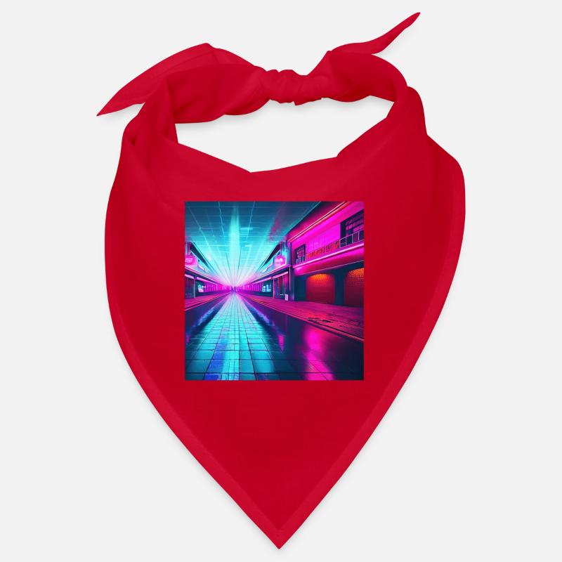 Retrowave Synthwave 80s Future city Design Bandana