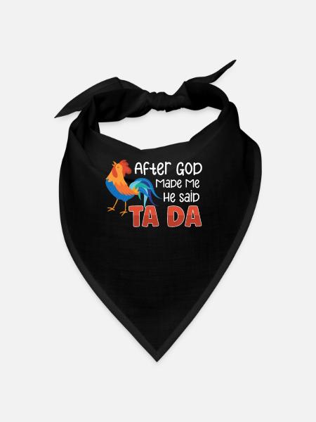 Chicken Farmer Gift Funny Chickens Country Farm - Bandana - black - Front