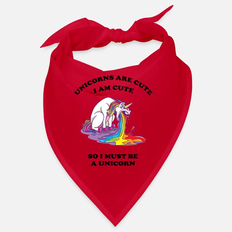 lustiges Einhorn kotzt Regenbogen Bandana