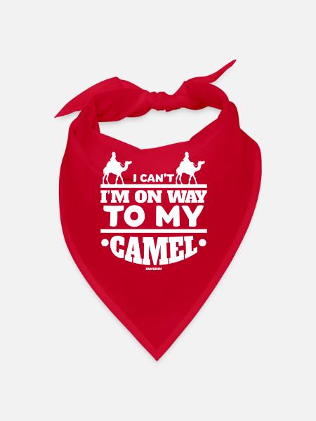 I Can't I'm On My Way To My Camel - Bandana - Rot - Vorne