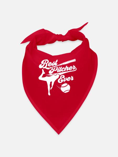 Bester Baseball Pitcher Aller Zeiten Hobby Werfer - Bandana - Rot - Vorne