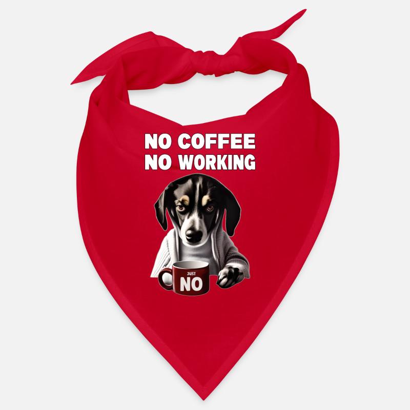 no coffee no working. Grumpy Funny Dog Bandana