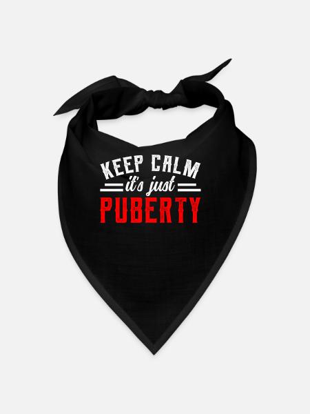 Keep calm Only puberty has grown up - Bandana - black - Front