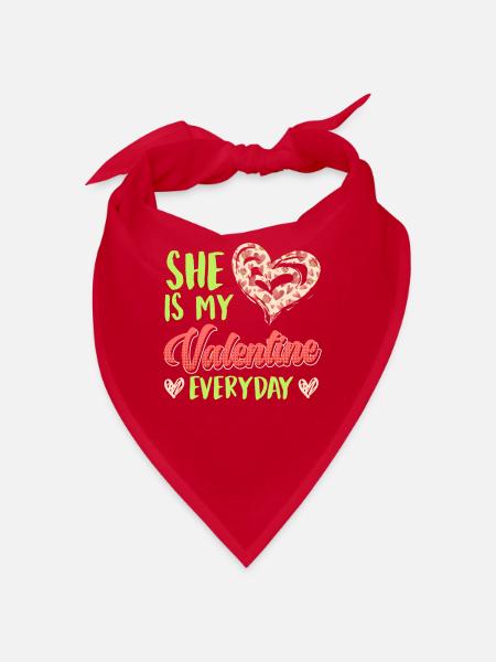 Every day my sweetheart Dear couple Valentine's Day - Bandana - red - Front