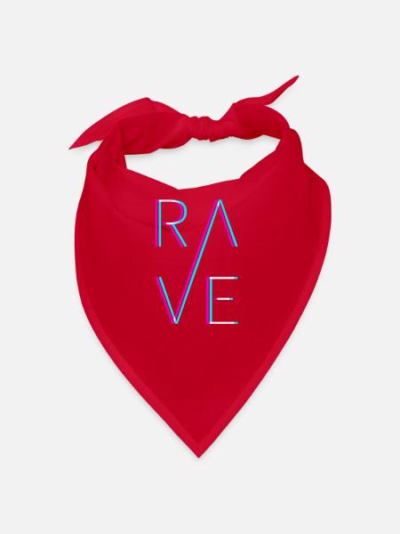 Techno Rave Festival Electro Music Raver - Bandana - red - Front
