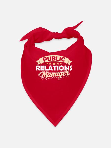 Public Relations Manager Job PR Profession - Bandana - red - Front