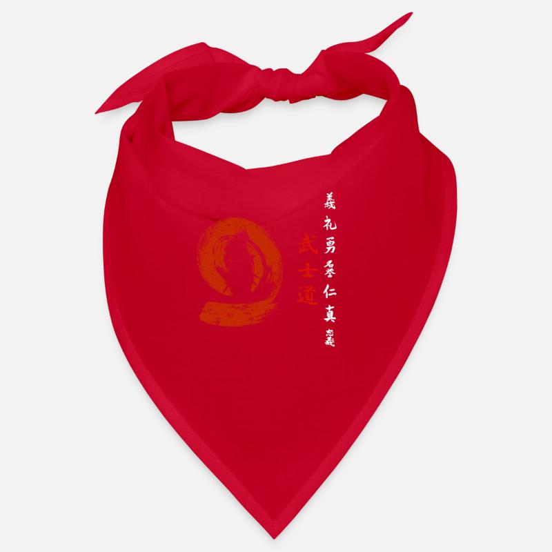 7 Tugenden eines Samurai Japanische Zeichen Bandana
