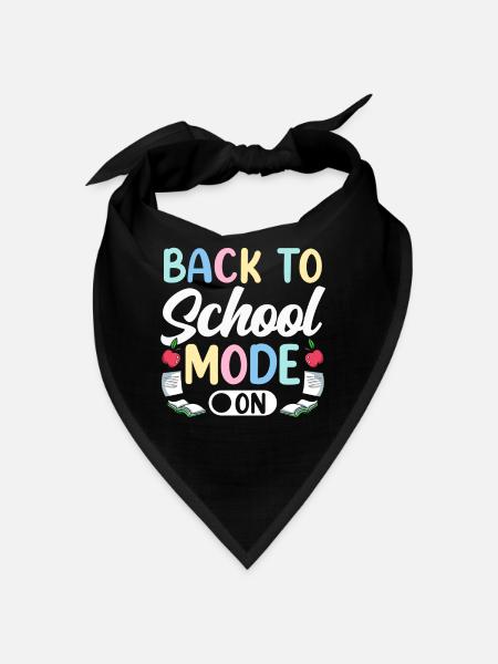 Schulanfang Modus Ein Schule Lehrer Schulstart - Bandana - Schwarz - Vorne