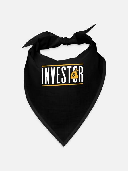 Anleger Investieren Finanzier Investor Anlegen - Bandana - Schwarz - Vorne