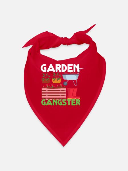 Garten Gangster Pflanzen Bauer Hobbygärtner - Bandana - Rot - Vorne