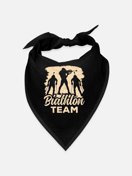 Biathlon Équipe Biathlète Biathlons Sport Biathlète - Bandana - noir - Devant
