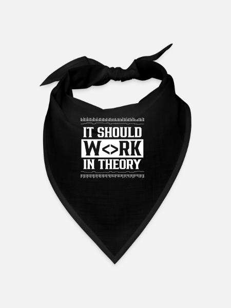 In Der Theorie Sollte Es Funktionieren Code Coding - Bandana - Rot - Vorne