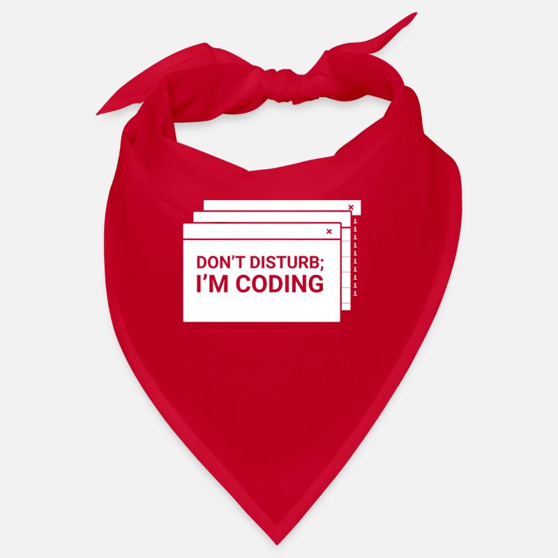 Stören Sie Nicht Ich Programmiere Coder Coding - Bandana - Rot