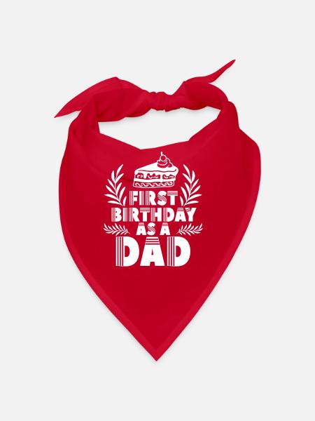First birthday as daddy daddy dad party - Bandana - red - Front