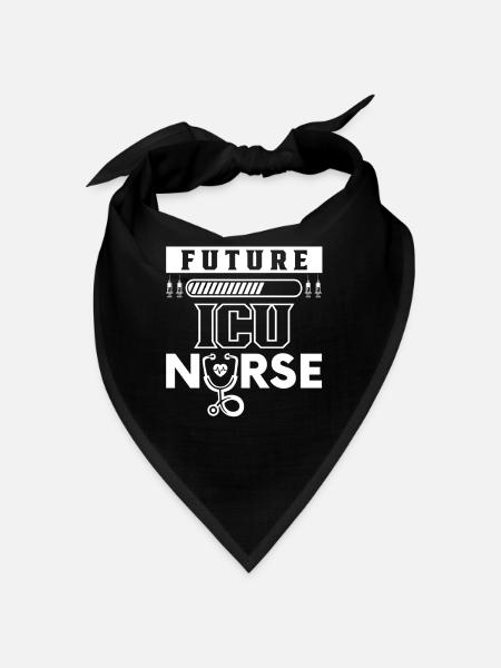 Future Intensive Care Nurse Training - Bandana - black - Front