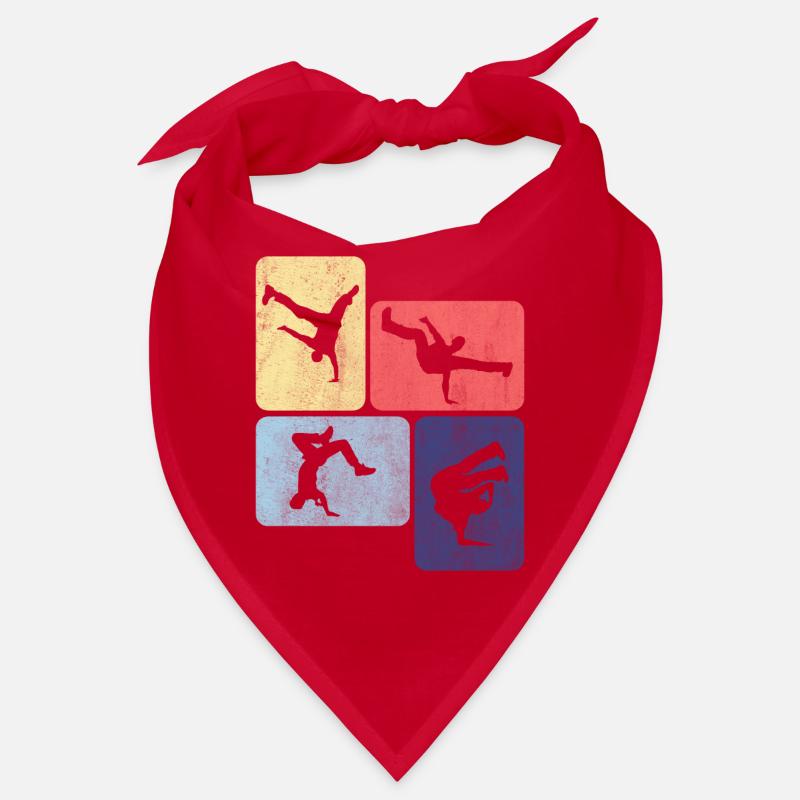 Breakdance Rétro Breakdancer Danse - Bandana - rouge