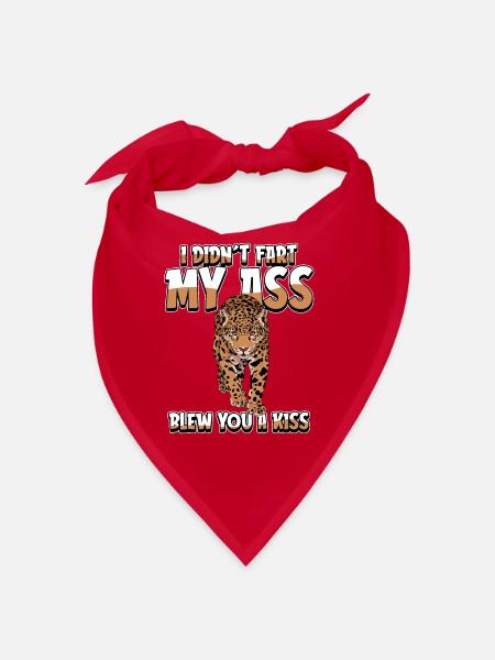 Jaguar Je n’ai pas pété mes fesses t’a soufflé un baiser - Bandana - rouge - Devant