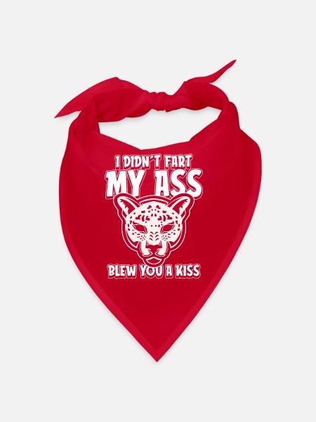 Jaguar Fun Je n’ai pas pété mes fesses t’a soufflé un baiser - Bandana - rouge - Devant