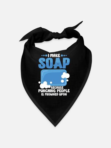 Seifenherstellung Seifenblasen Bubble Badezimmer - Bandana - Schwarz - Vorne