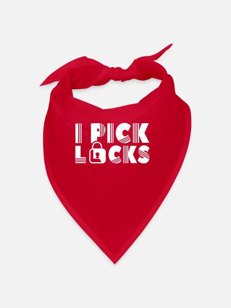 I Crack Locks Lock Cracker Lock Picking - Bandana - rouge - Devant