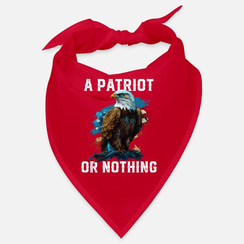 A Patriot or Nothing American Bald Eagle Bandana