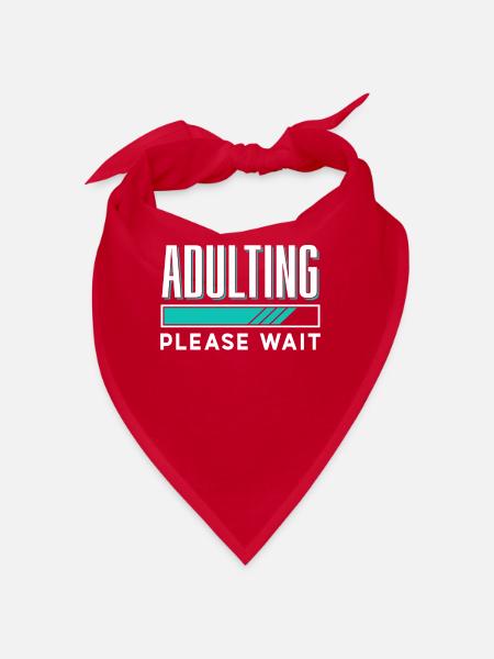 grow up please wait puberty birthday - Bandana - red - Front