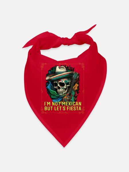I'm Not Mexican But Lets Fiesta Mexico Pride - Bandana - red - Front