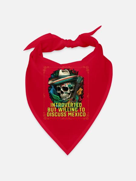 Introverti mais prêt à discuter de la fierté mexicaine - Bandana - rouge - Devant