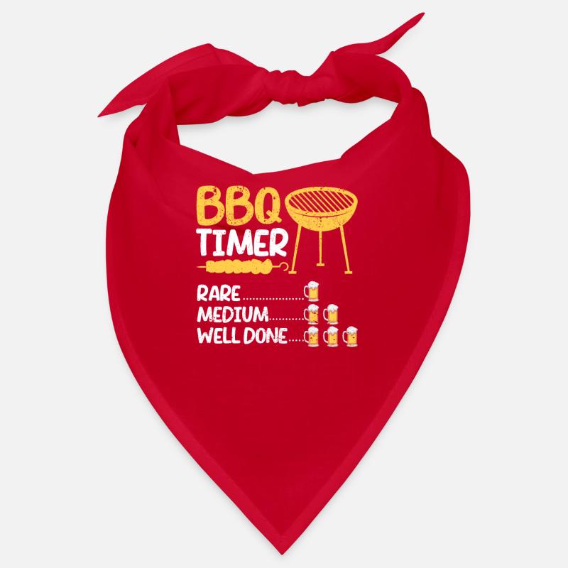 BBQ Timer Rare Medium Well Barbecue Funny Grill Bandana