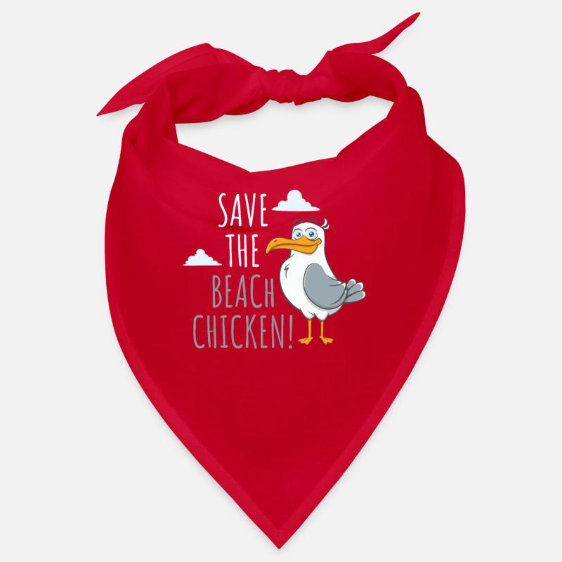 Save The Beach Chicken Möwe Vogel Kinder Bandana