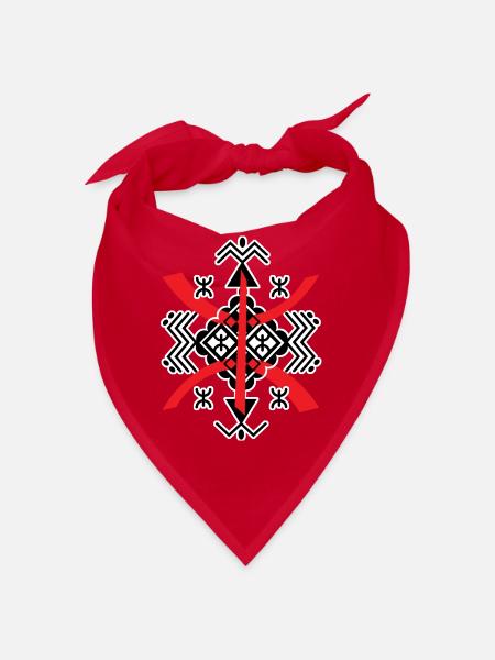 AMAZIGH sYMBOLE BERBERE Z IMAZIGHEN BIJOU KABYL - Bandana - rouge - Devant