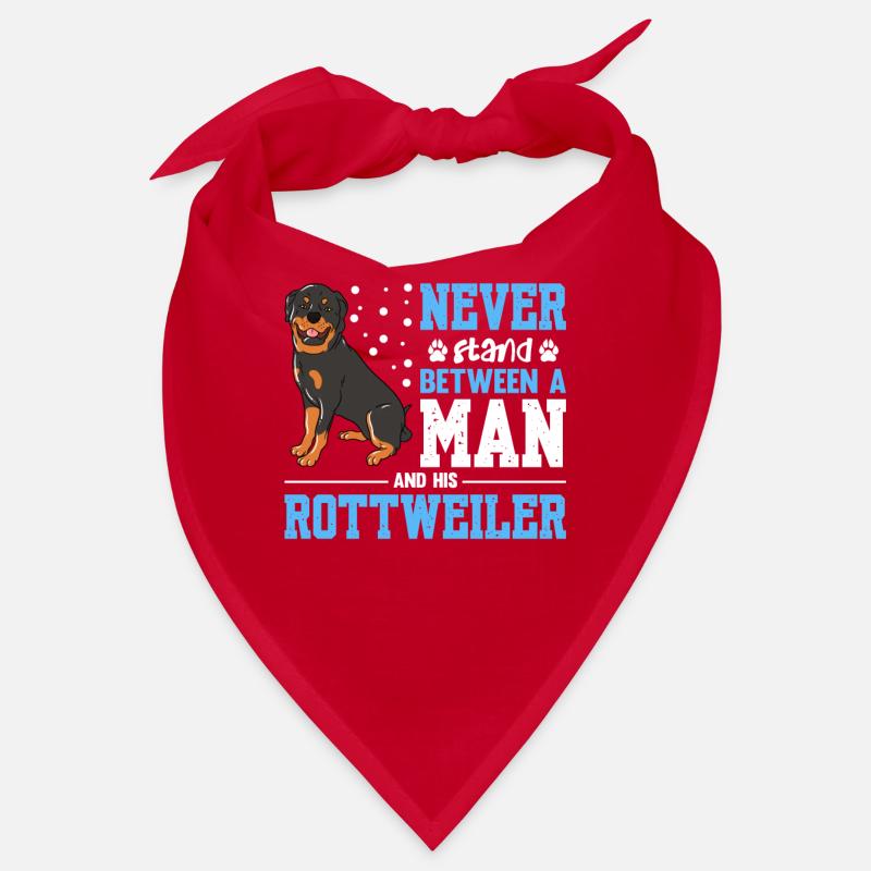Never Stand Between A Man And His Rottweiler Copy Bandana