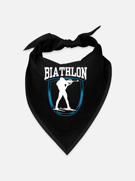 Biathlon Biathlete Biathlons Biathlete Sport - Bandana - black - Front