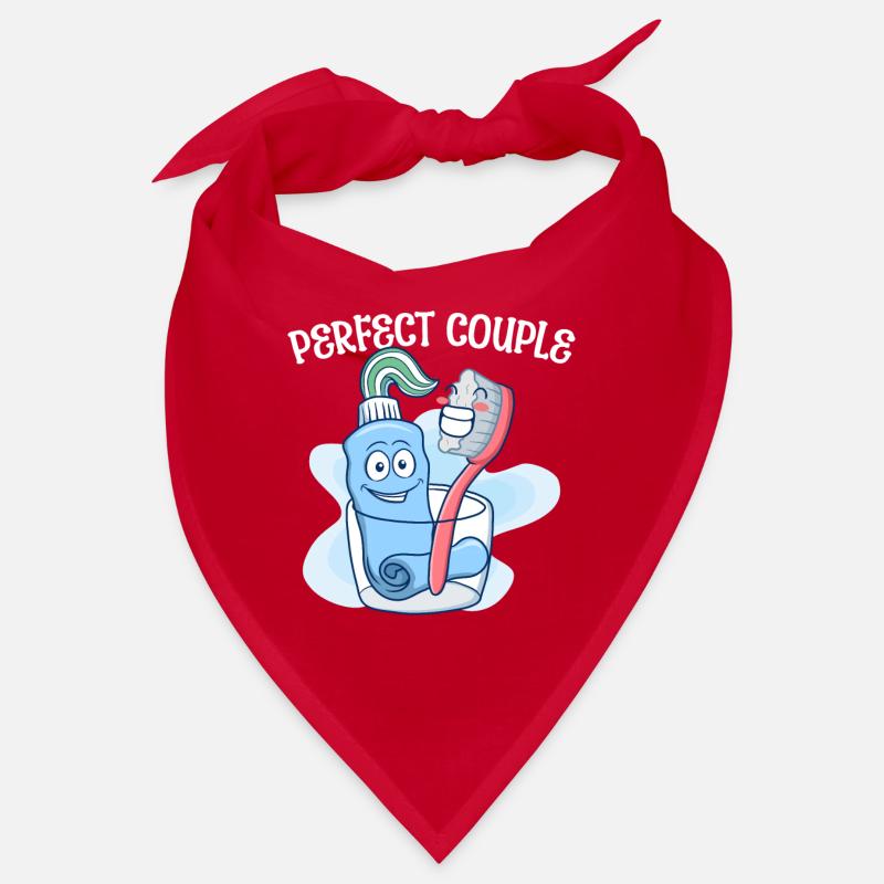 Pair Toothbrush Toothpaste Sweet Bandana