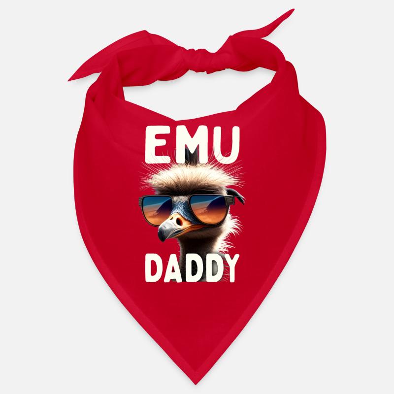Emu Daddy Vogel Strauß Laufvogel Dad Vatertag Emu Bandana