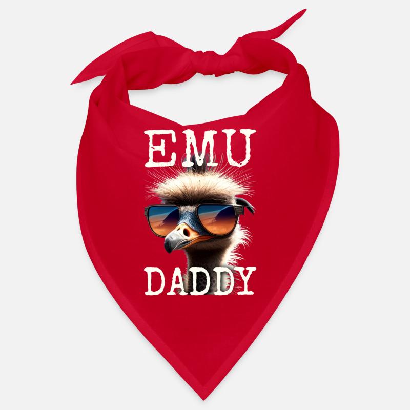 Emu Daddy Vogel Strauß Laufvogel Dad Vatertag Emu Bandana