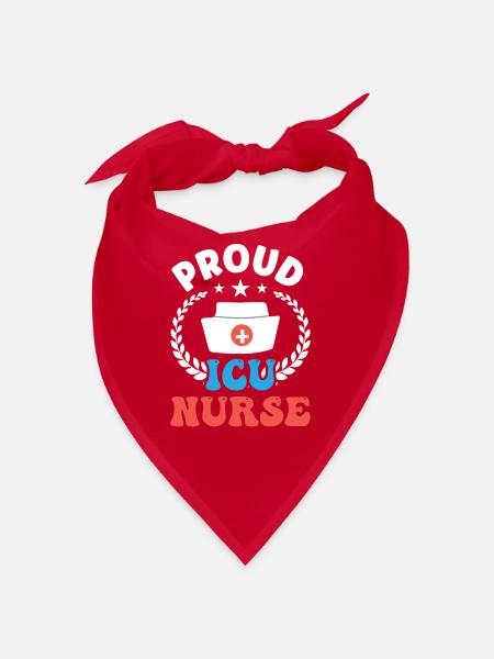 Proud Intensive Care Nurse - Bandana - red - Front