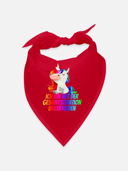 Ich bin mit der Gesamtsituation Unzufrieden - - Bandana - Rot - Vorne