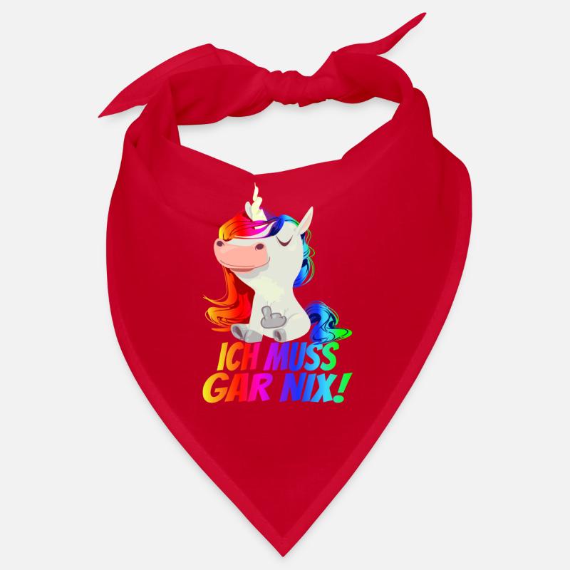 Ich Muss Gar Nix! - Mittelfinger Einhorn Bandana