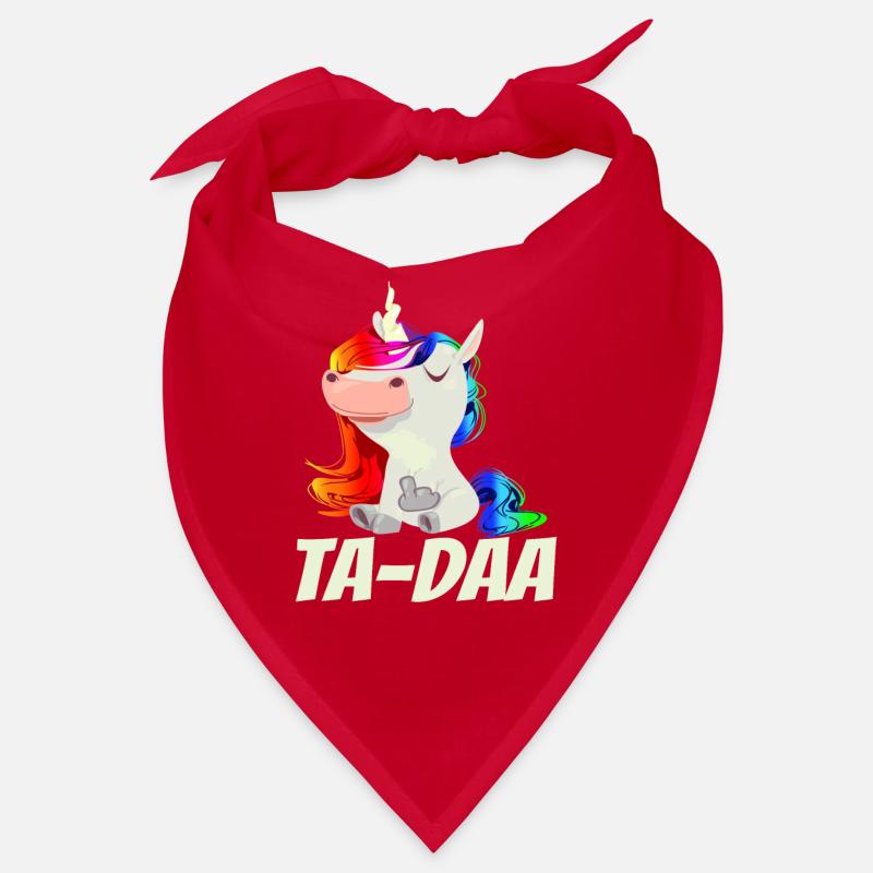 Ta-daa Mittelfinger Regenbogen Einhorn Bandana