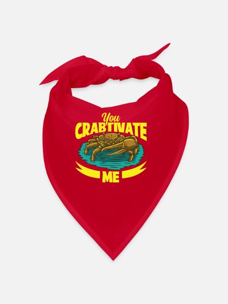 Krabbe krabben krabbenflüsterer Krabbenjagdfischer - Bandana - Rot - Vorne