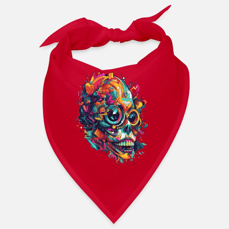 Skull Beatiful Colorful Party Magic Design Bandana