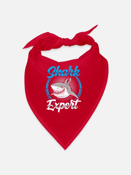 Shark Expert Shark Diving Sharks Shark Shark Tooth - Bandana - red - Front