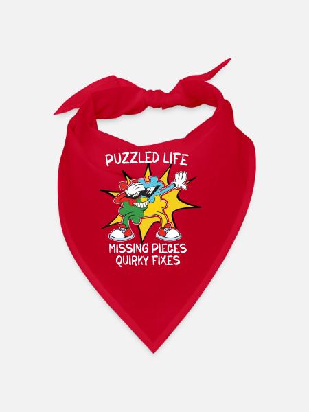 Puzzle Lover Jigzaw Puzzle Brettspiel Puzzler - Bandana - Rot - Vorne